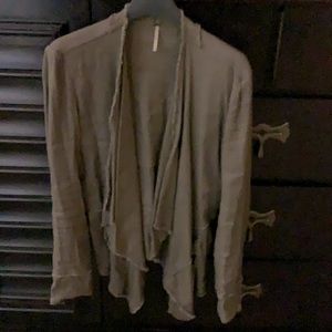 Free People drape front linen jacket